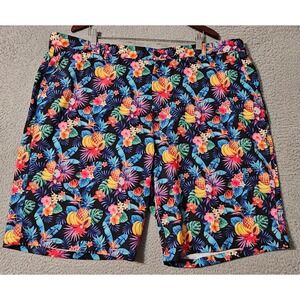 HRESKI Men's Golf Shorts Tropical Fruit Hawaiian Vacation Resort Size 46 x 10